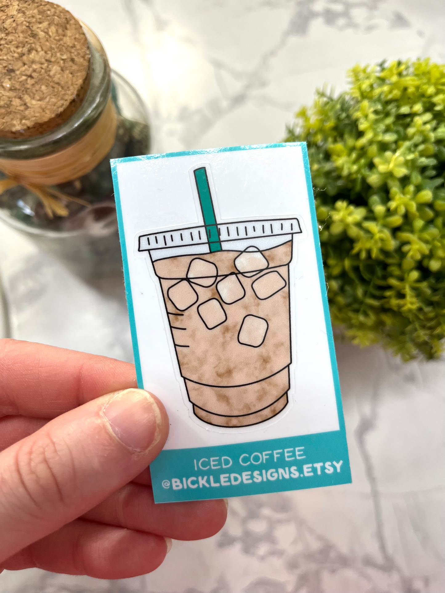 Iced Coffee Waterproof Vinyl Sticker