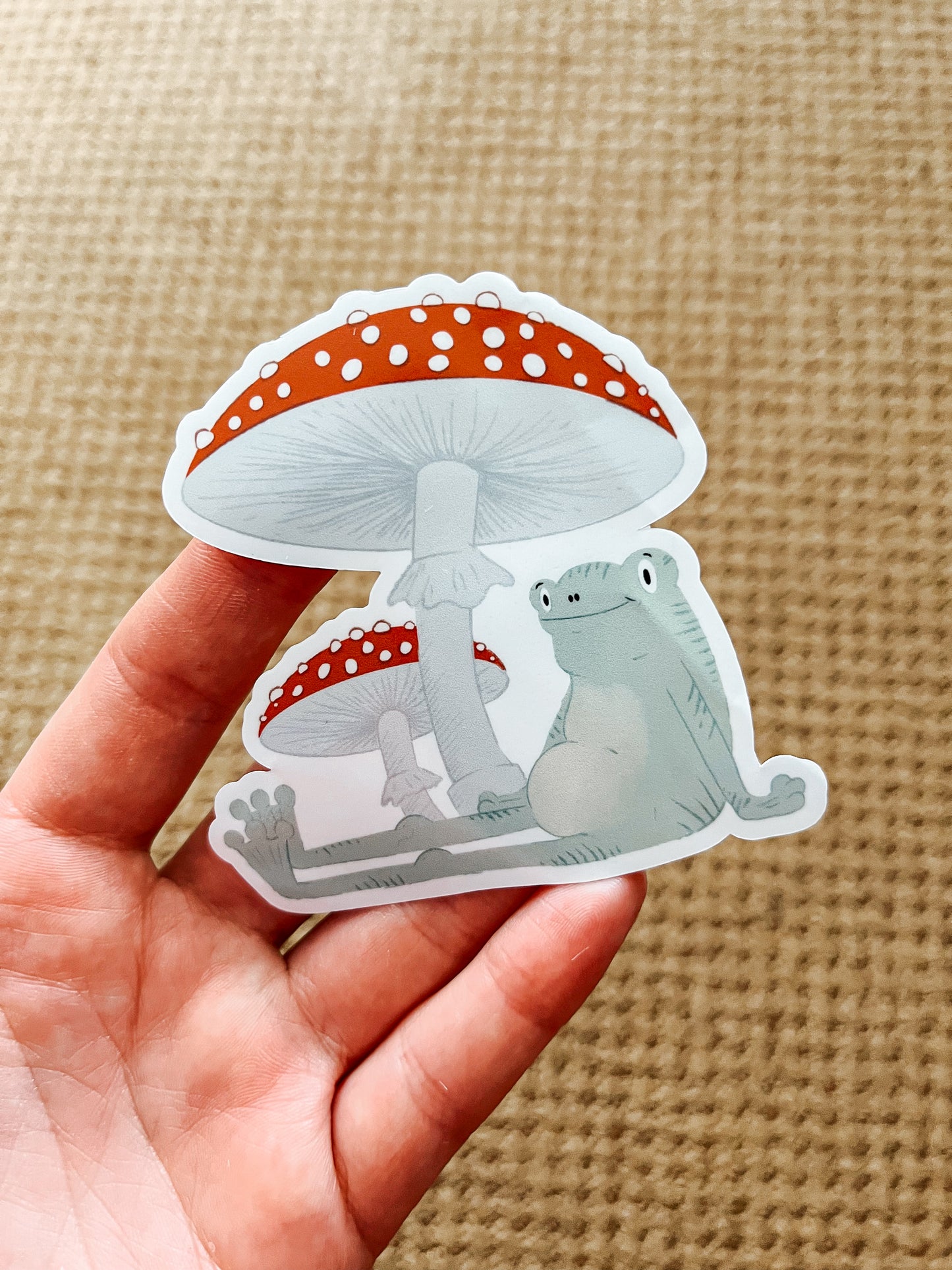 Fungi Froggy Waterproof Vinyl Sticker