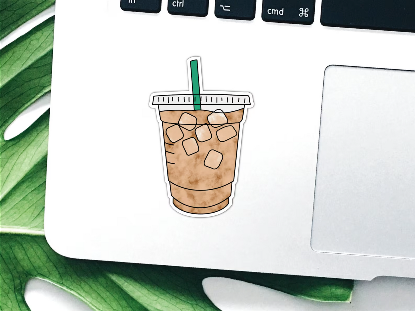 Iced Coffee Waterproof Vinyl Sticker